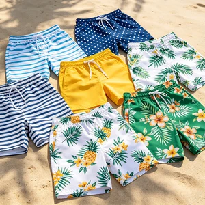 Custom Mens Quick Dry Beach Shorts Waterproof Stretchy Swimming Trunk Mens Boardshorts