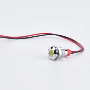 Multi-size Industrial Grade Mini LED Indicator Light 6/8/10/12/16/19/22mm - Waterproof Metal Signal Lamp, 3-6V DC, Wired Design