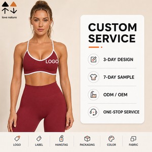 Women Sports Bra High Elastic Seamless Contrast Trim Adjustable Strap Supportive Shaping Yoga Gym Workout Top