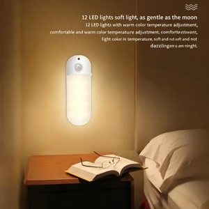 Rechargeable Motion Sensor Lamp LED Night Light for Camping Corridor Bedside Cabinet