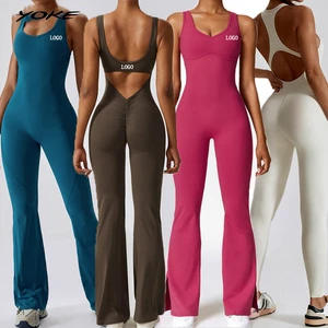 YOKE Fitness Yoga Sets Women Jumpsuit Sleeveless Tracksuit Black Sports Shorts Backless Cross Bodysuit Sportswear Gym Clothing