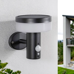 Modern IP44 Stainless Steel Waterproof Motion Sensor LED Wall Light Outdoor Decorative Solar with Battery Power for Garden Use