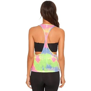 New Arrival Plus Size Women's Summer Camis Strapless Short-Sleeved Tank Top Colorful Tie Dye Print Sexy Lady Casual Style