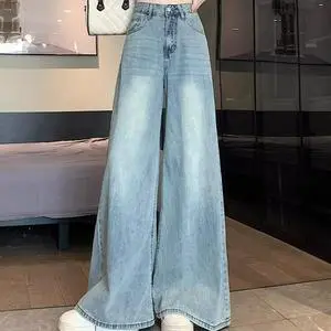 Verdant Strokes. Custom High Stretch Loose Casual Women's Denim Cargo Pants Factory Inventory Cotton Jeans with 3D Pattern Hip Hop Style
