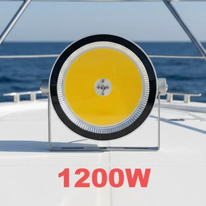 Wholesale IP66 LED Fishing Lights Lamp 1200W Attract Squid Tuna Warm White Deep Drop Fishing Lights for Docks Boats Kayaks