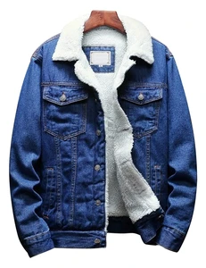 Sustainable Men's Winter Windproof Denim Jeans Jackets Breathable Casual Slim Fit High Quality