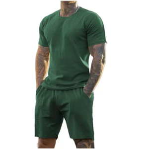 New Summer Sports and Leisure Commuting Loose and Comfortable Men's Short Sleeved Shorts Set