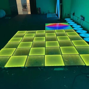Illuminated LED Mirror Dance Floor Tiles Piste De Danse Wireless Portable Wedding Party DJ RGB LED Dance Floor