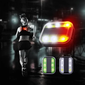 Custom Logo 6LEDs IPX5 Waterproof Rechargeable LED Running Light 120 Beam Angle Night Walking Safety Warning Shoulder Light