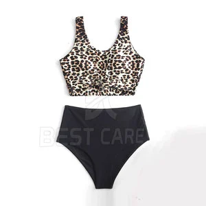 Private Label Logo High Quality Fitness Swimwear Wholesale Beachwear Two-Piece Spandex/Polyester Sublimation Bikini Sets