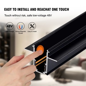 Wholesale 48V Magnetic Track Rail System Track + 10W/20W Spot Light, Dimmable LED Track Lighting For Retail Store Showroom