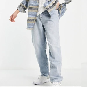 Custom Casual Loose Comfort Straight Leg Men's Jeans Classic Hip Hop Skate Pants S-3XL Plus Size