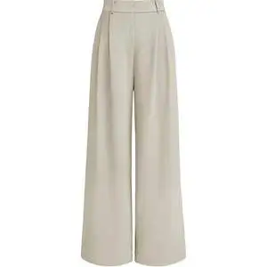 Summer New Fashion Mid Waist Straight Trousers Pants Loose Comfortable Breathable Eco-Friendly Pleated Casual Wear Export BD