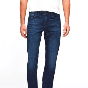 Plus Size Comfortable Washed Men's Denim Jeans Pants Custom Design Fashionable Slim Fitness Straight Pattern Casual Jeans Men
