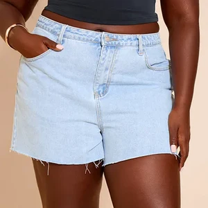 Wholesale Women's Ripped Distressed Denim Shorts Vintage Y2K Sexy Streetwear Summer Casual Comfort Wear with Print Design