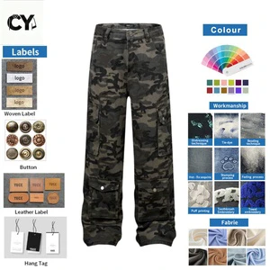 Factory Price ODM Mens Slouchy Barrel Trousers OEM Vintage Mud Cocoa Brown Slacks Custom Bulk Sourcing Horseshoe Denim Bottoms
