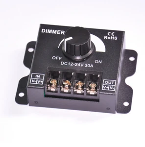 hard light strip light with dimmer brightness regulator knob 12V/24V 30A led dimmer Soft