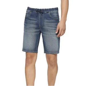 Men Classic Washed Denim Shorts Mid Waist Stonewashed Cotton Casual Summer Wear With Pockets Breathable Design Denim Shorts
