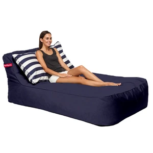 LUCKYSAC Coast Beach Easy Carry Bean Bag Chairs Luxury Jumbo Beanbag Bed Faux Linen Umbrella Bean Bag Lounge Beanbag