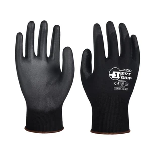 Universal Thin Breathable and Comfortable PU Polyester Safety Gloves Non-slip for Labor Protection and Handling