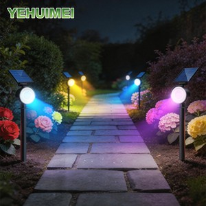 Solar LED Light Spotlights Outdoor IP65 Waterproof Lights Brightness Adjustable For Garden Backyard Driveway Patio Decor