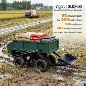 Smart Electric Remote Dumper Truck Self-Loading Transport Vehicle for Farm Orchard Construction Site Use
