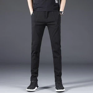High Quality Plus Size Pants Fashion Slim Fit Stretch Trousers Cotton Solid Color Casual Men's Jeans Customized Woven Denim