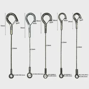 304 Steel Wire Rope AiSi Galvanized Surface Crimping Fish Eye Terminal Stage Lighting Audio Safety Rope Panel Light Lamp