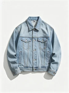 Men's High Quality Cotton Casual Denim Jacket Button Stretch Design Streetwear Style Plus Size Winter Wear with Personality