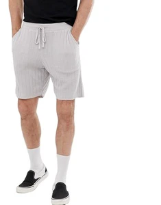 High Quality 100% Cotton Men's Striped Casual Shorts Mans Bottom Wear
