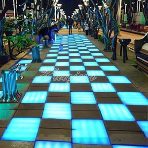 Interactive RGB LED Outdoor Glowing Brick Lights Waterproof IP66 Street Light Tiles for Roads DC Power Supply IP65 Application