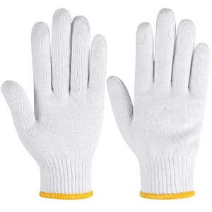 Hand protection 10G Cotton Knitted Safety Work Gloves for Construction Work With Non-slip Workers Knit Wrist