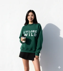 Women Wear Oversized Mock Neck Pullover Casual Loose Relaxed Streetwear Fashion Top for Cozy Comfortable Wear Mock Neck