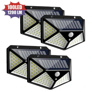 Outdoor Waterproof 100 Led Motion Sensor Solar Wall Light for Garden,landscape,courtyard,gate,