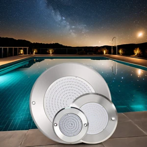 HOTOOK 12V LED Swimming Pool Light IP68 RGB Energy-Saving 7.5mm Stainless Steel Underwater Lamp for Eco-Friendly Pool and Patios