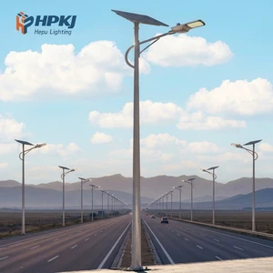 Hepu Solar Pole Lights Outdoor Waterproof LED Street Light Manufacturer For Road Project