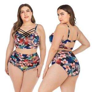 Womens Two Piece Swimsuits Sexy Custom Print Bikini Plus Size Swimwear Wholesale Bathing Suits 2021