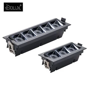 DGLUX High Quality Die-Cast Aluminum Grille Lamp Recessed Adjustable Angle 12W 20W Led Grille Light