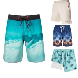 High Quality Men's Beachwear Swim Trunks 100% Cotton Spandex/Polyester Quick Dry Eco-Friendly Breathable