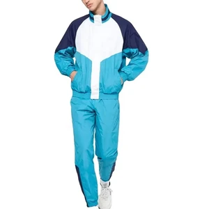 Custom Vintage 90s 80s Retro Polyester Breathable Solid Lightweight Men's Windbreaker Jogging Track Suit Set
