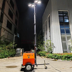 Mobile Lighthouse Light Tower with 7 Meter Steel Light Pole LED 1 Year Warranty-Portable