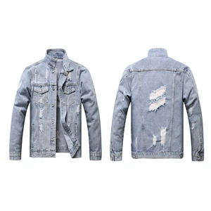2025 Men's Stylish Denim Jeans Jacket Custom Made Black Color Jeans Jacket for Men Denim Jacket with OEM Services