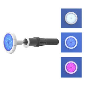 OEM Nicheless RGBW Color Change Pool And Spa Light For 1.5 Inch Outlet IP68 12V LED Swimming Pool Light Fiberglass Concrete Pool