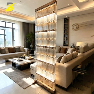 Modern Luxury Glass Block Floor Lamp Textured Glass Brick Standing Light for Living Room Hotel Lobby