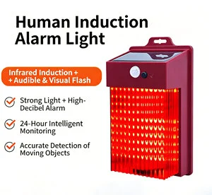 Solar Alarm Light 200LM Outdoor Motion Sensor Security Lamp 48 LED IP65 Waterproof Infrared Warning Wall Light for Garden Yard