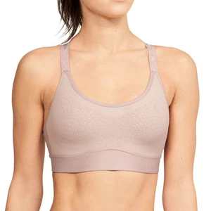 Women's Breathable Sports Bra with Front Logo and High Support for Yoga Running & Workout Training
