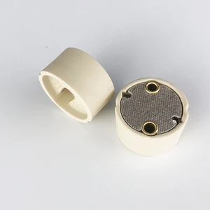 Plug-in Type Beige Ceramic GU10 Lamp Holder Light Bulb Socket CE Certified Customizable Wire 1-Year Warranty Interior Design