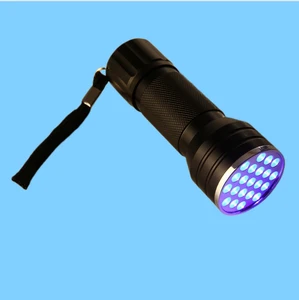 Aluminum 21LED UV Torch Waterproof Bright Flashlight 395nm Ultraviolet Black Light Detector for Dog Urine Pet Stains Bed Bug