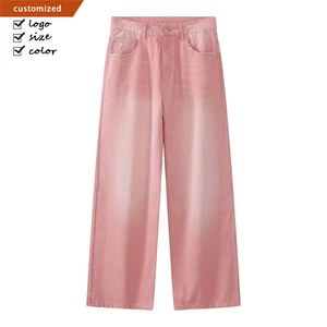 Custom High Quality Casual Style Washed Jeans Trousers for Men Street Style Men Pants Jeans Straight Denim Multi Color