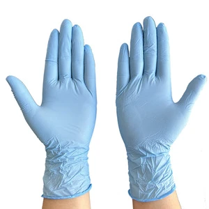 3.5g Disposable Blue Nitrile Examination Gloves Powder Free Latex Food Safe Textured Fingertips Protective Work Gloves